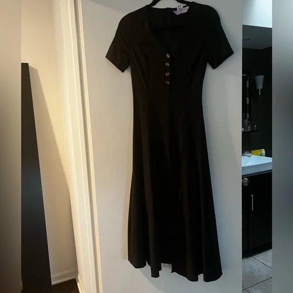 Black Midi Dress - Picture 1 of 7